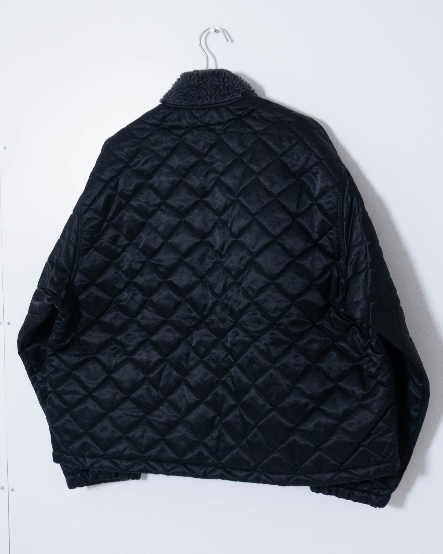 nylon quilting bomber jacket