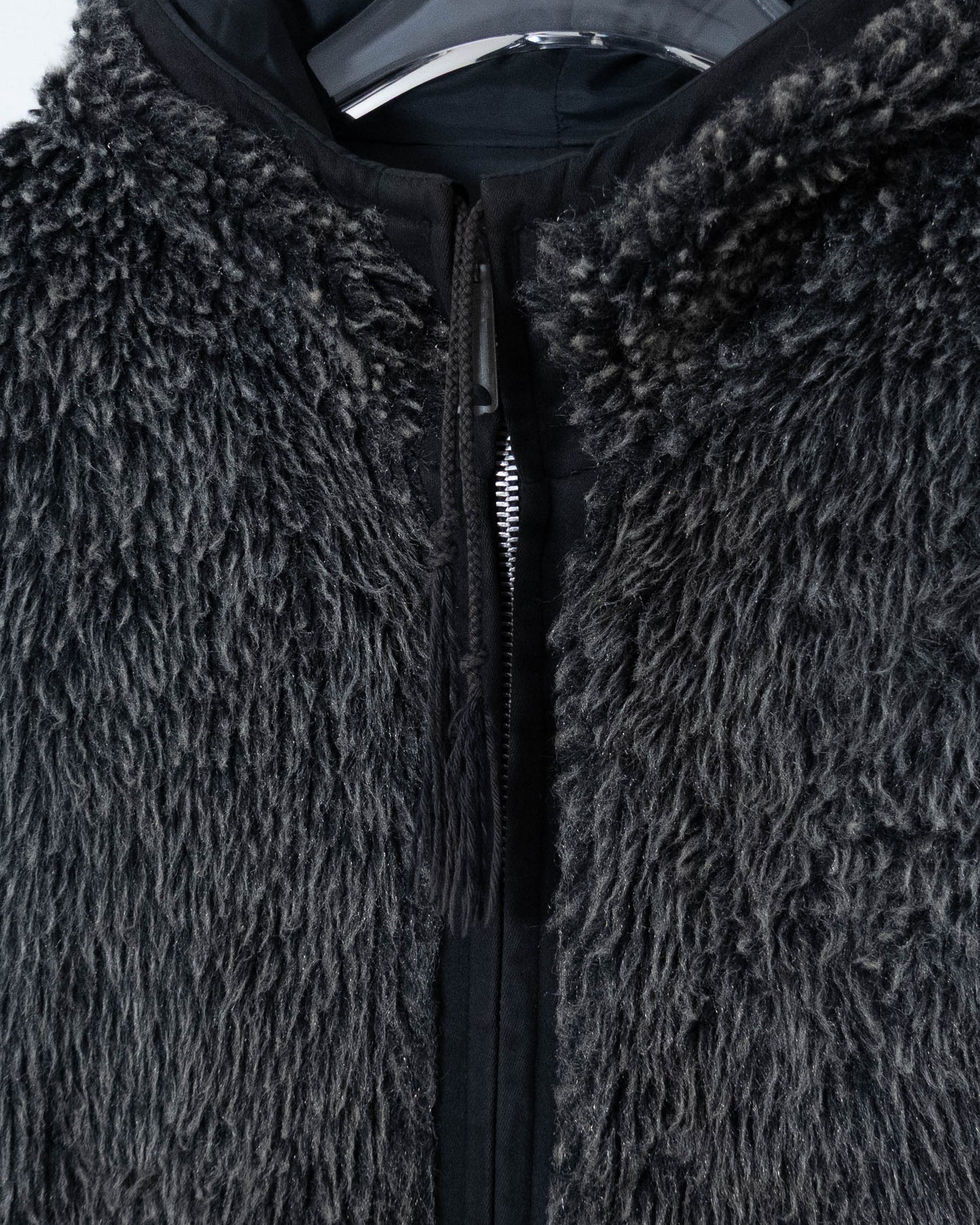 Vintage reversible fur hoodie