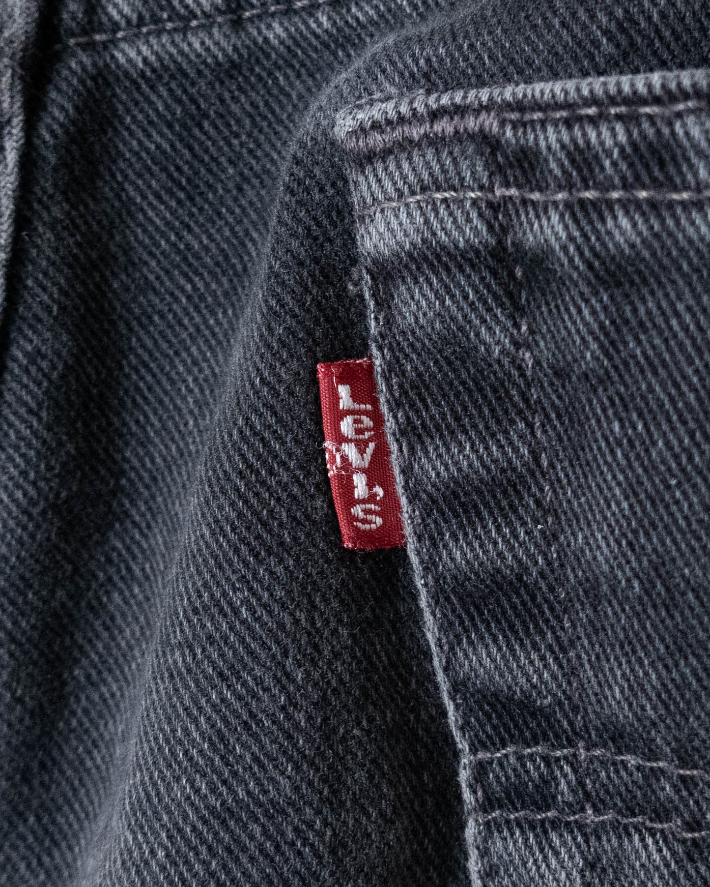 "Levi's" 505 painted black denim pants