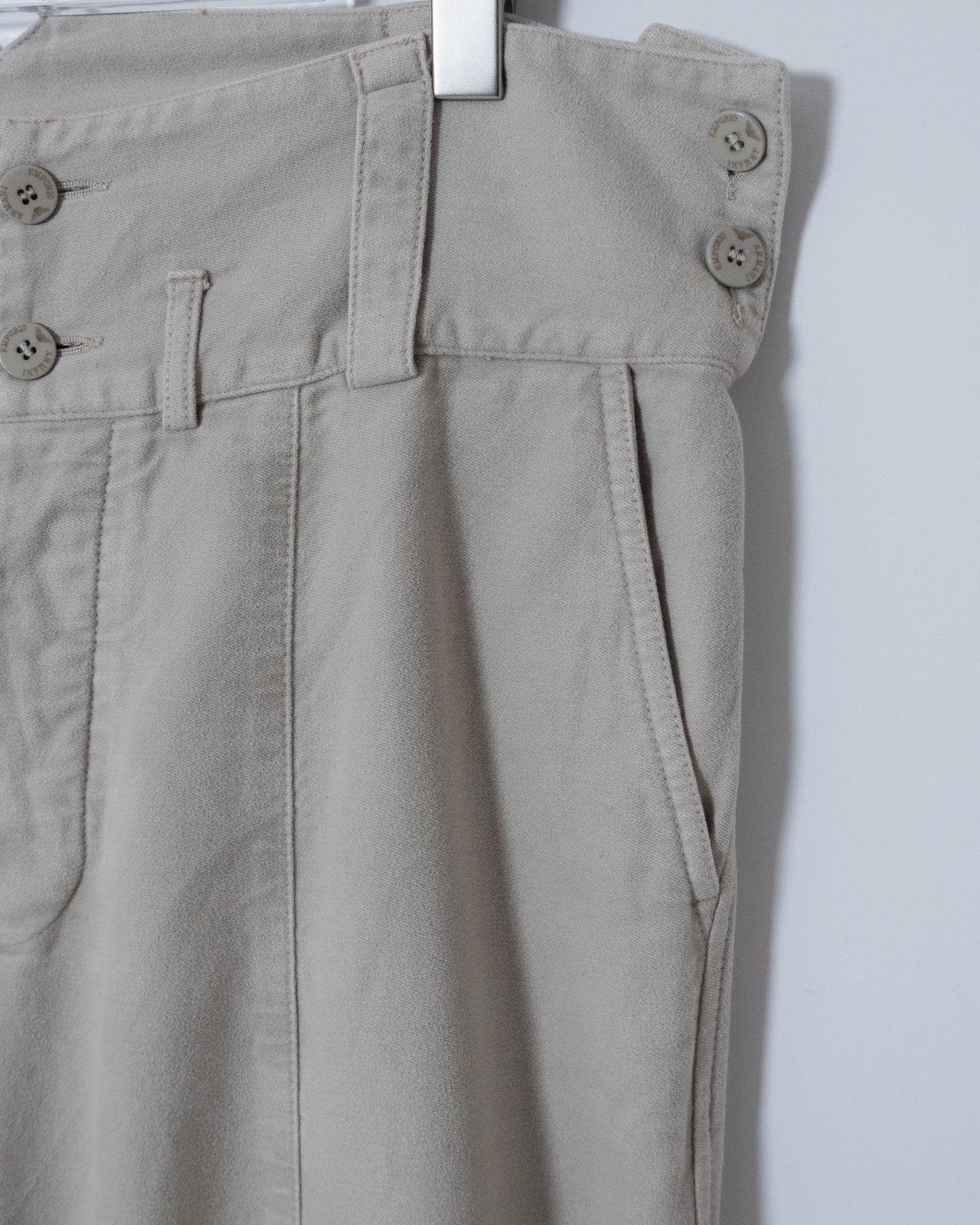 "EMPORIO ARMANI" moleskin pocket design  pants