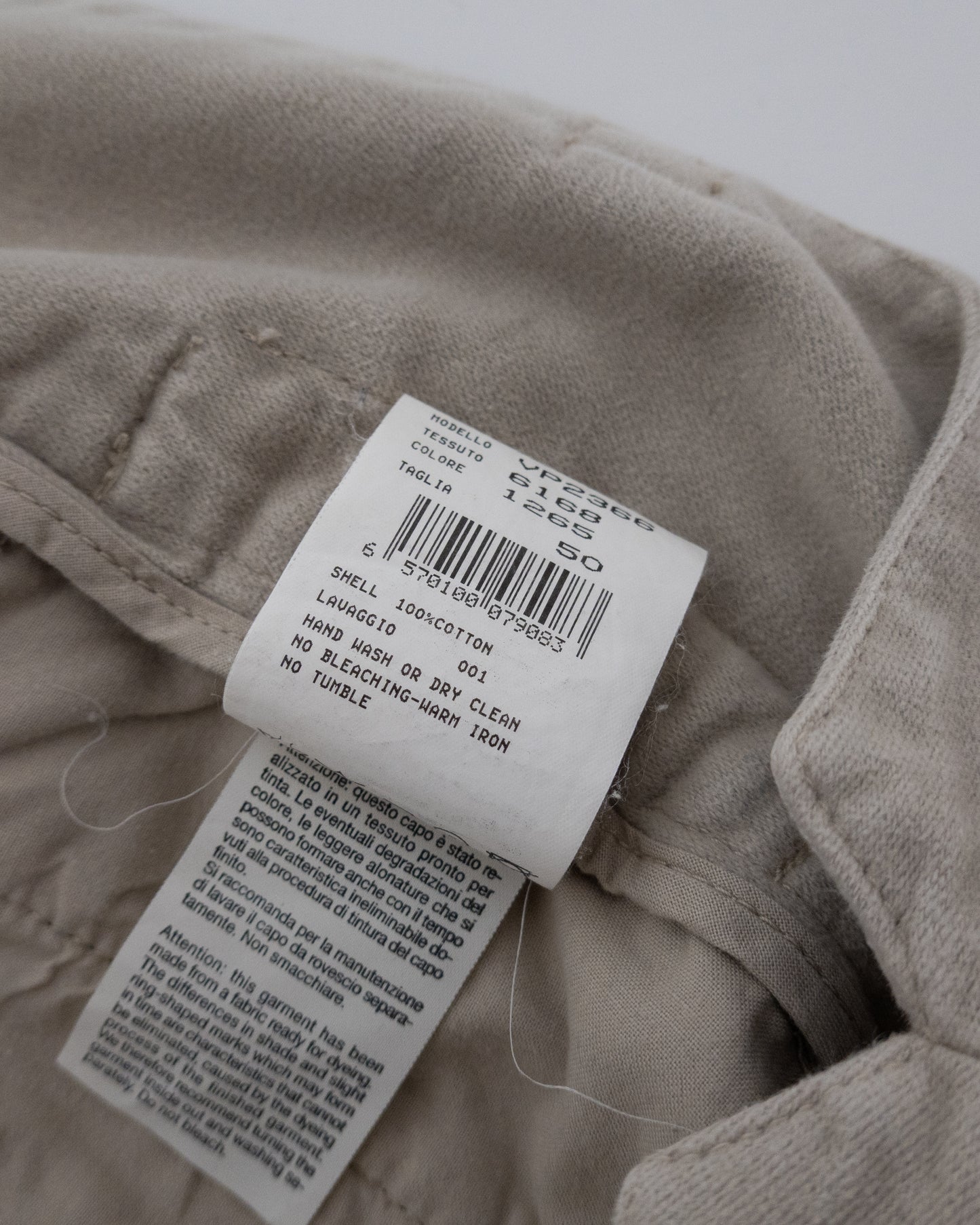 "EMPORIO ARMANI" moleskin pocket design  pants