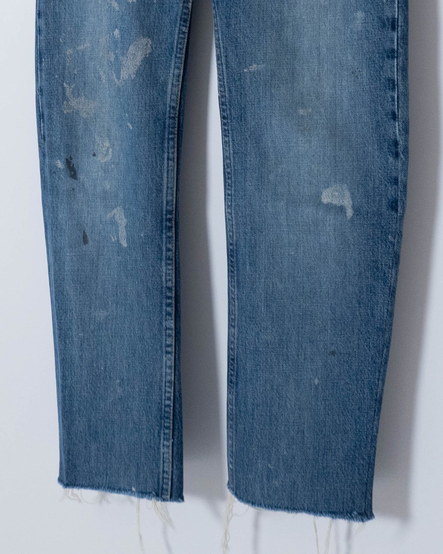 "Helmut Lang" cut-off painted denim pants