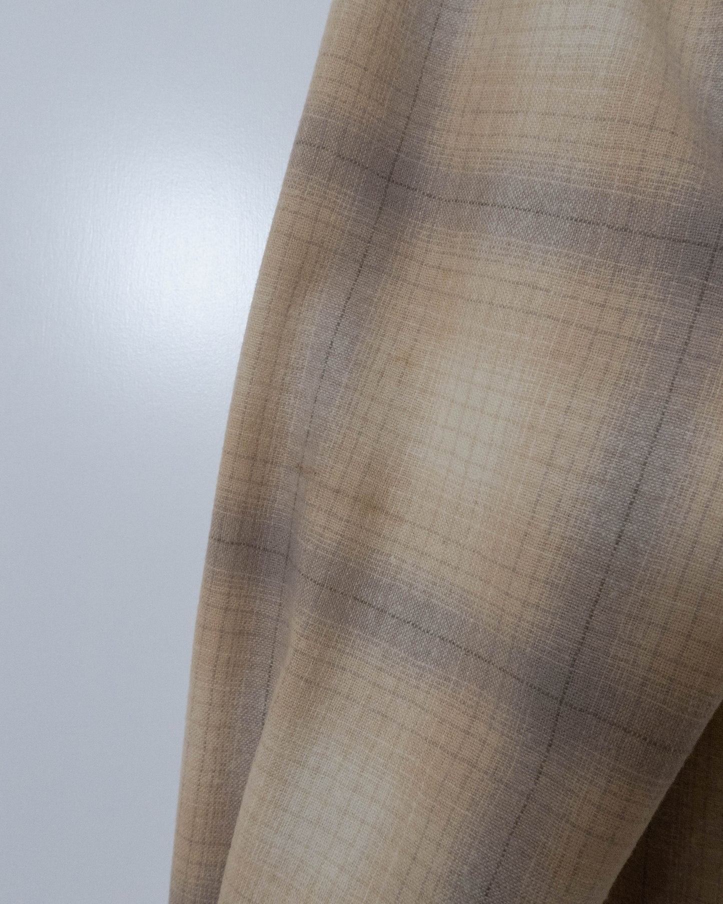 "PENDLETON" shadow plaid open collar wool shirt