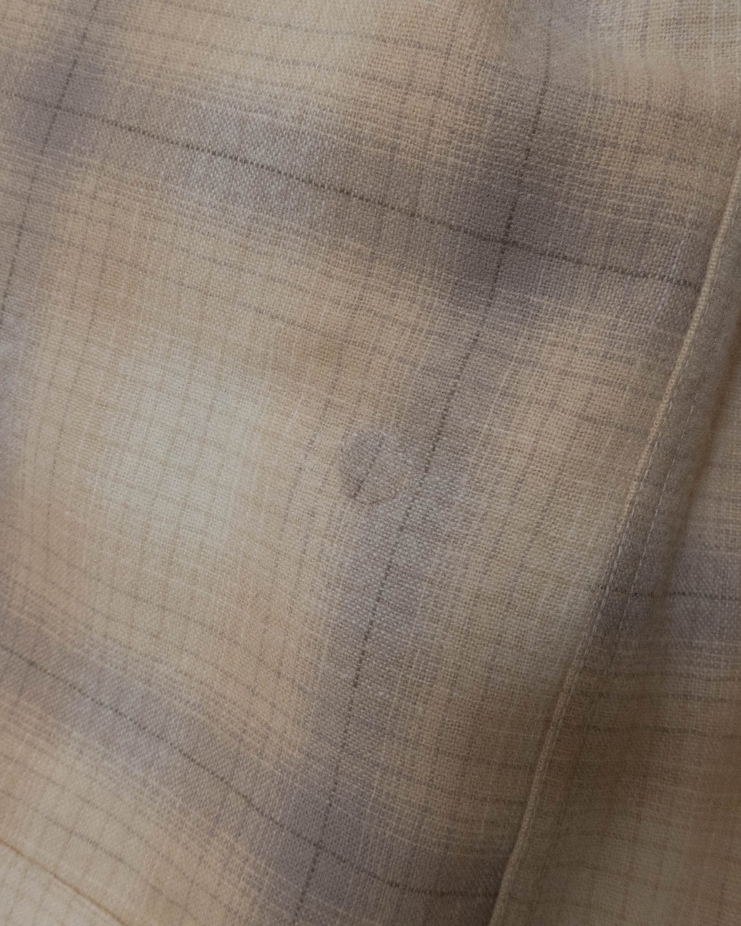 "PENDLETON" shadow plaid open collar wool shirt