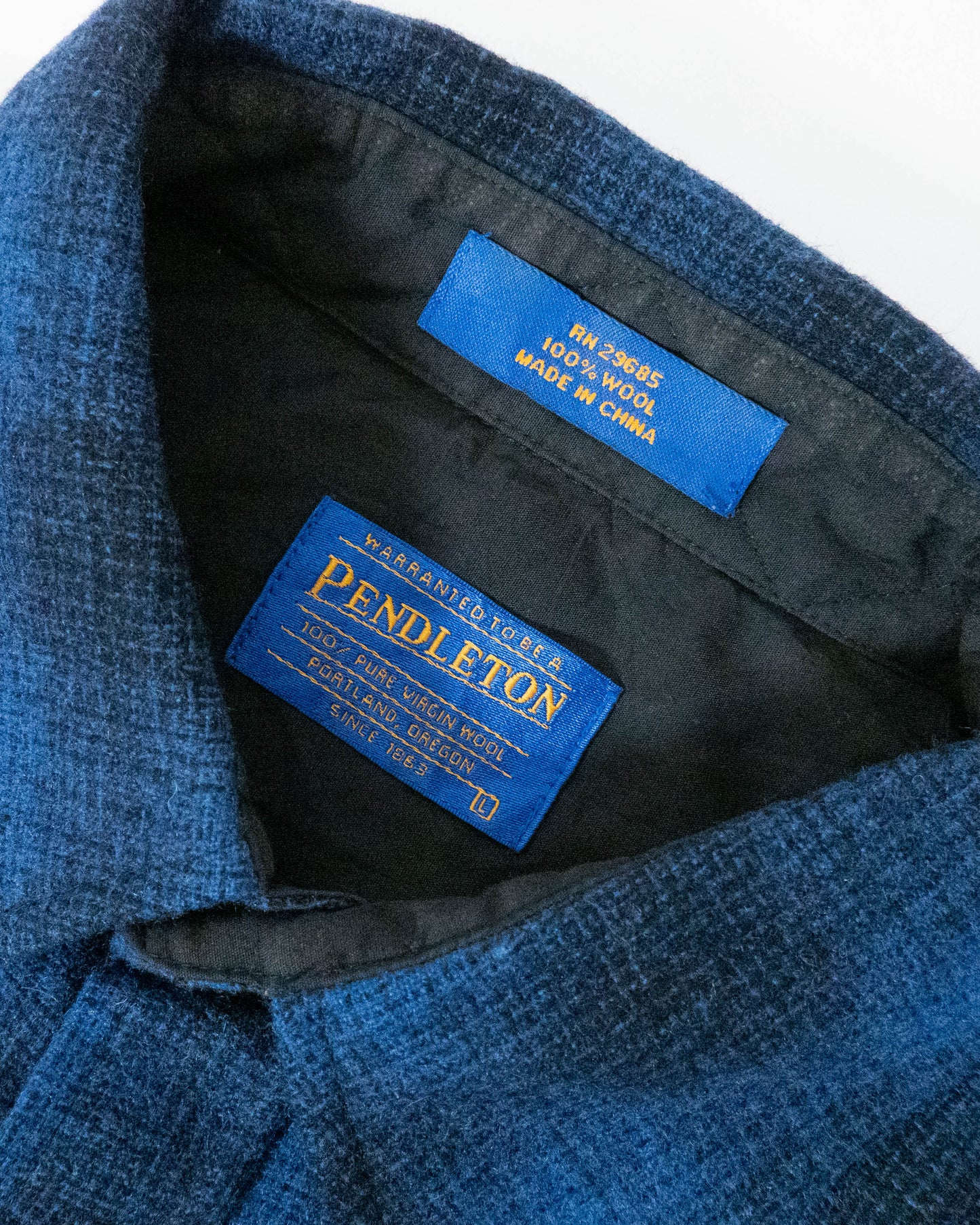 "PENDLETON" shadow plaid wool shirt