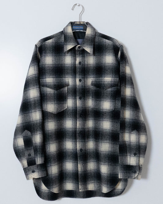 "PENDLETON" shadow plaid wool shirt
