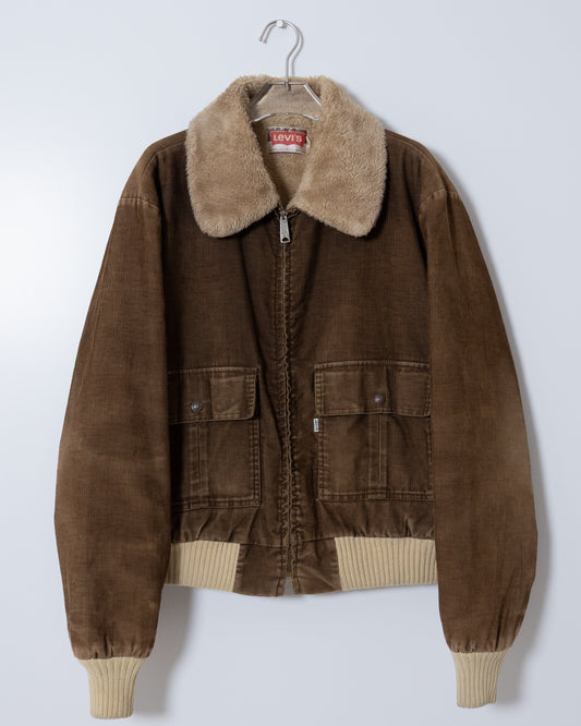 Vintage “Levi’s” faux shearling collar corduroy jacket