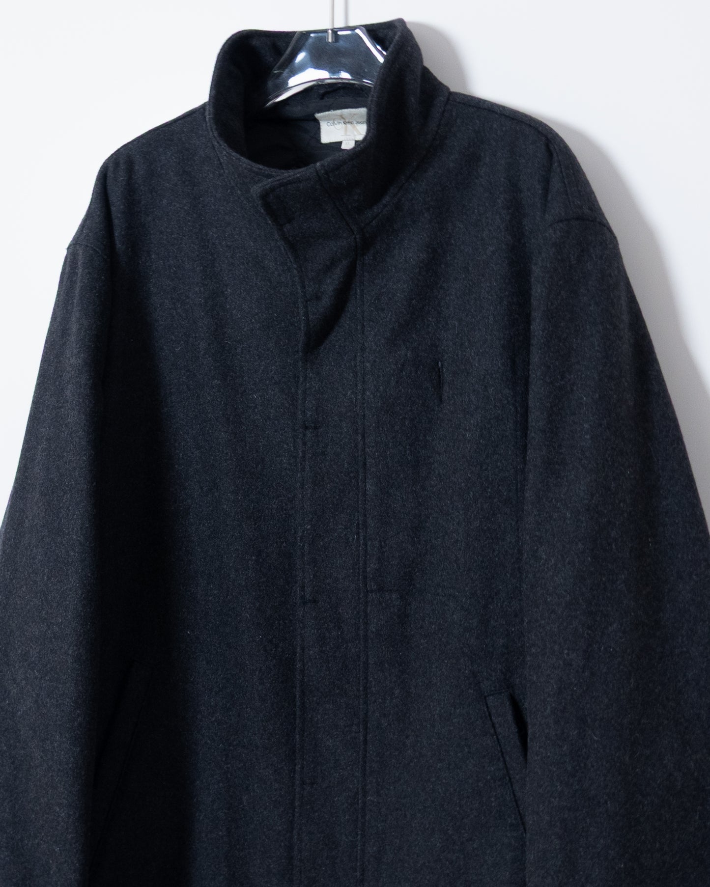 "Calvin Klein" high neck wool coat