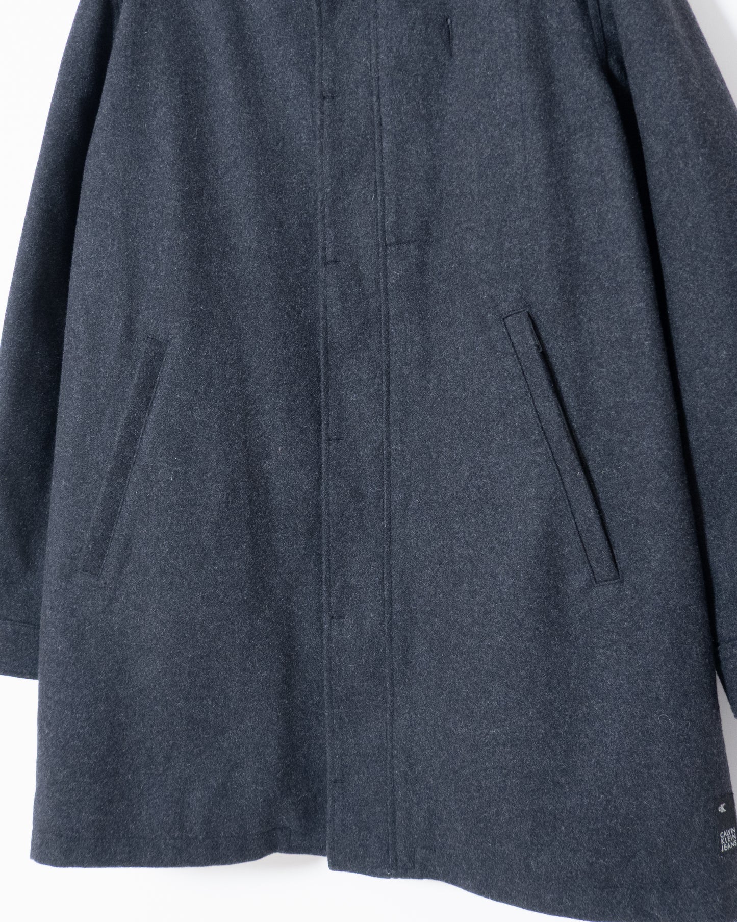 "Calvin Klein" high neck wool coat