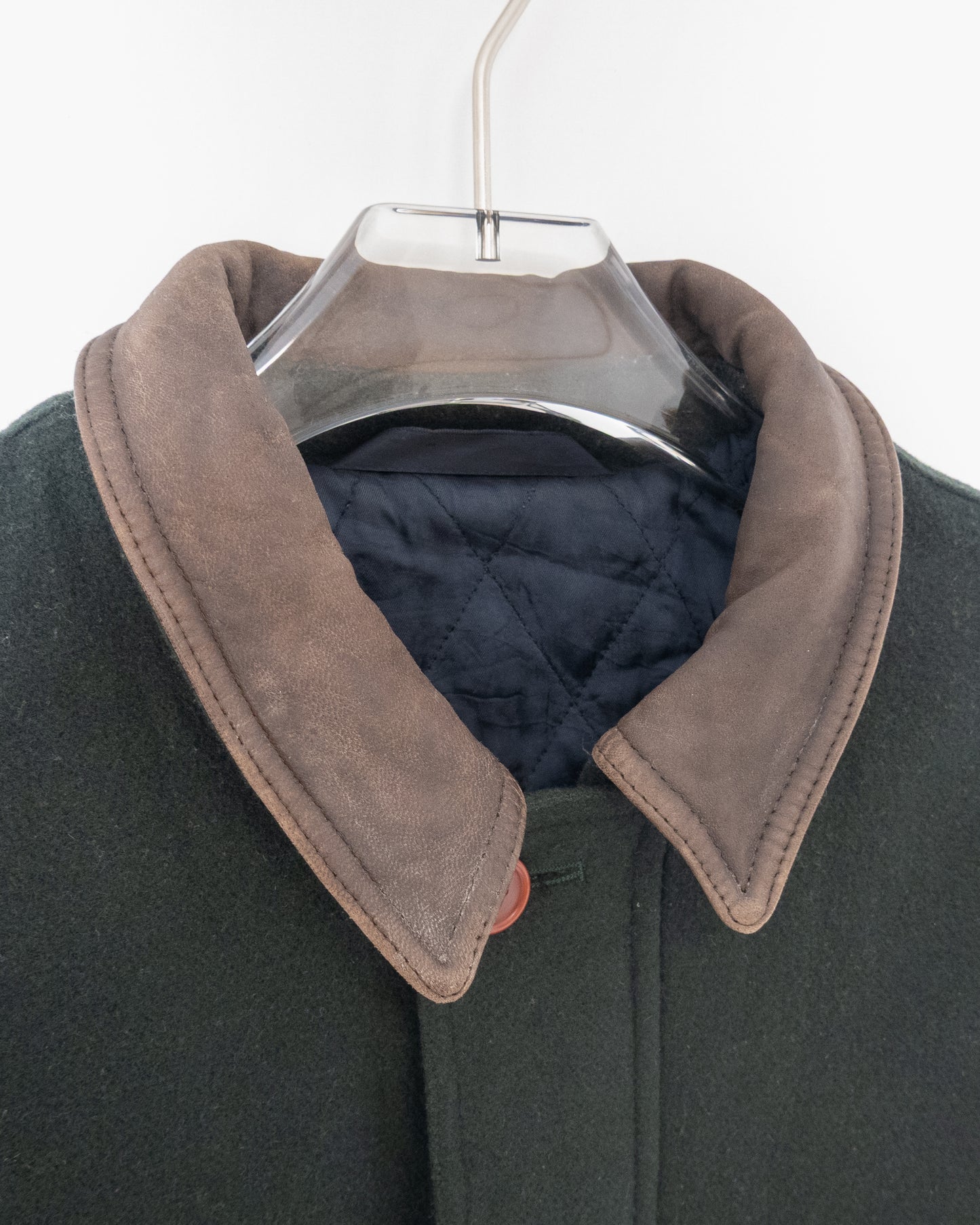 "Marks & Spencer" leather collar wool blouson