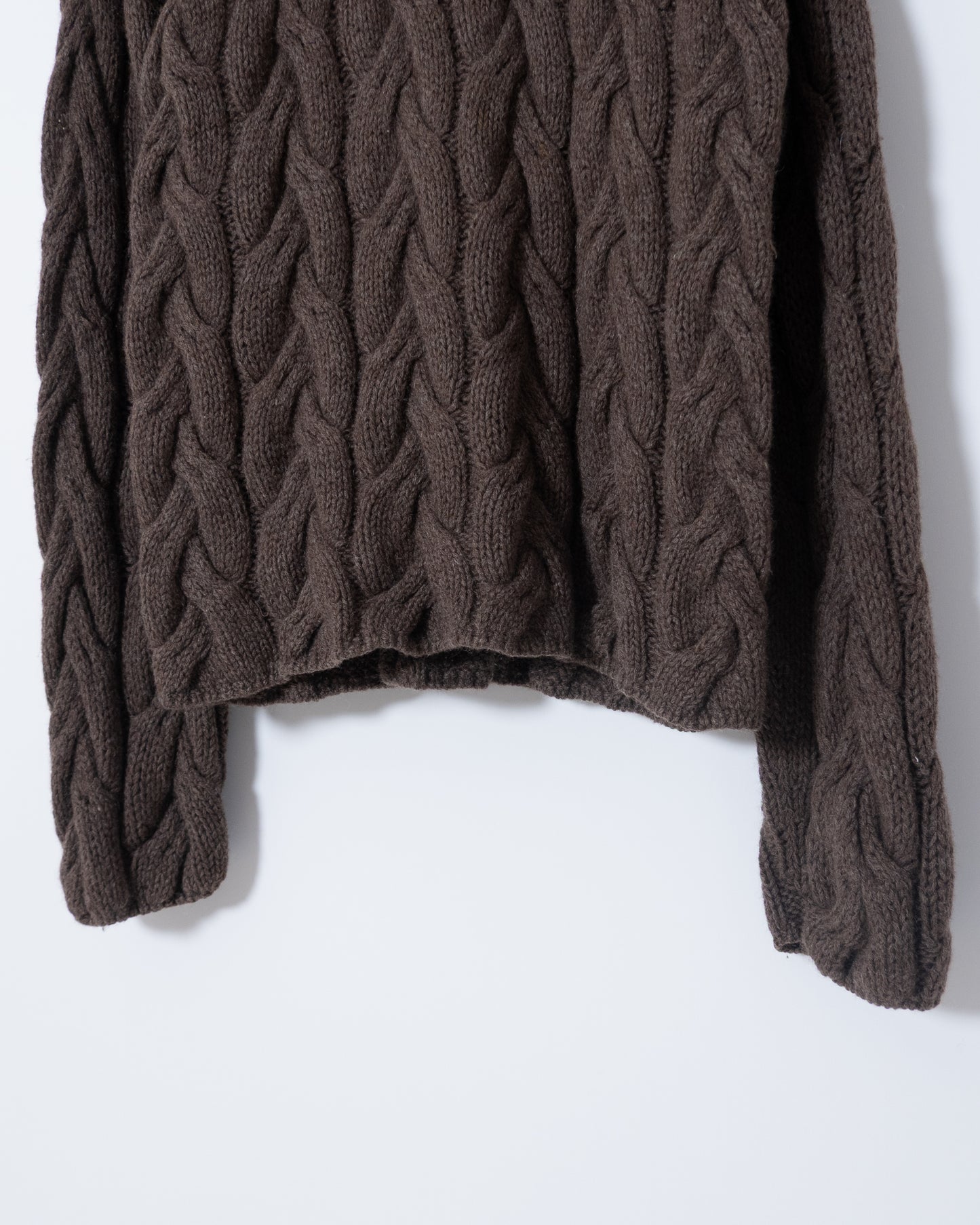 "ARMANI EXCHANGE" wool aran knitted turtleneck sweater