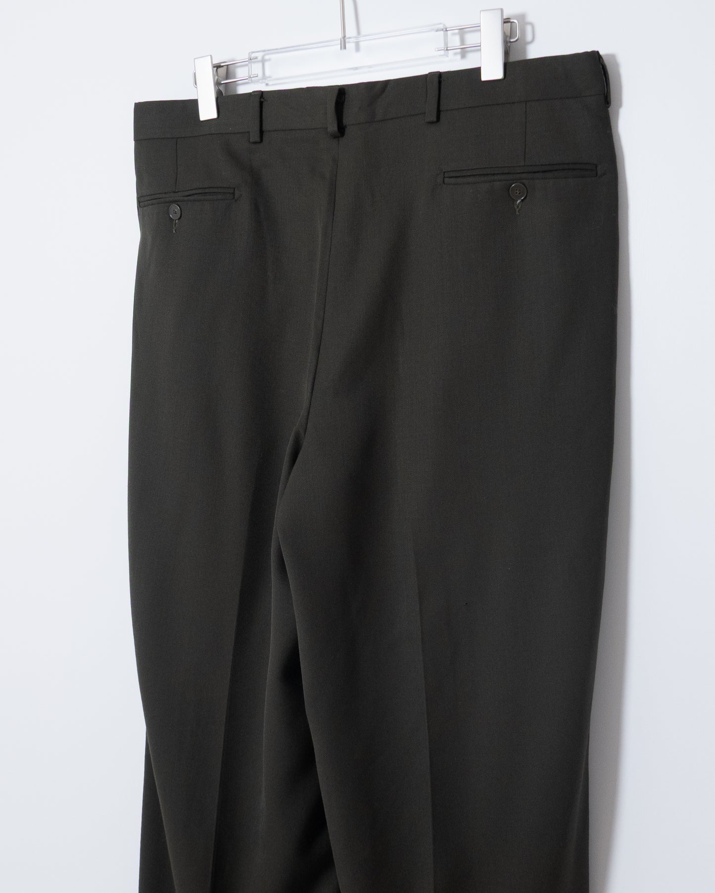 "MONSIEUR GIVENCHY" wool tuck slacks