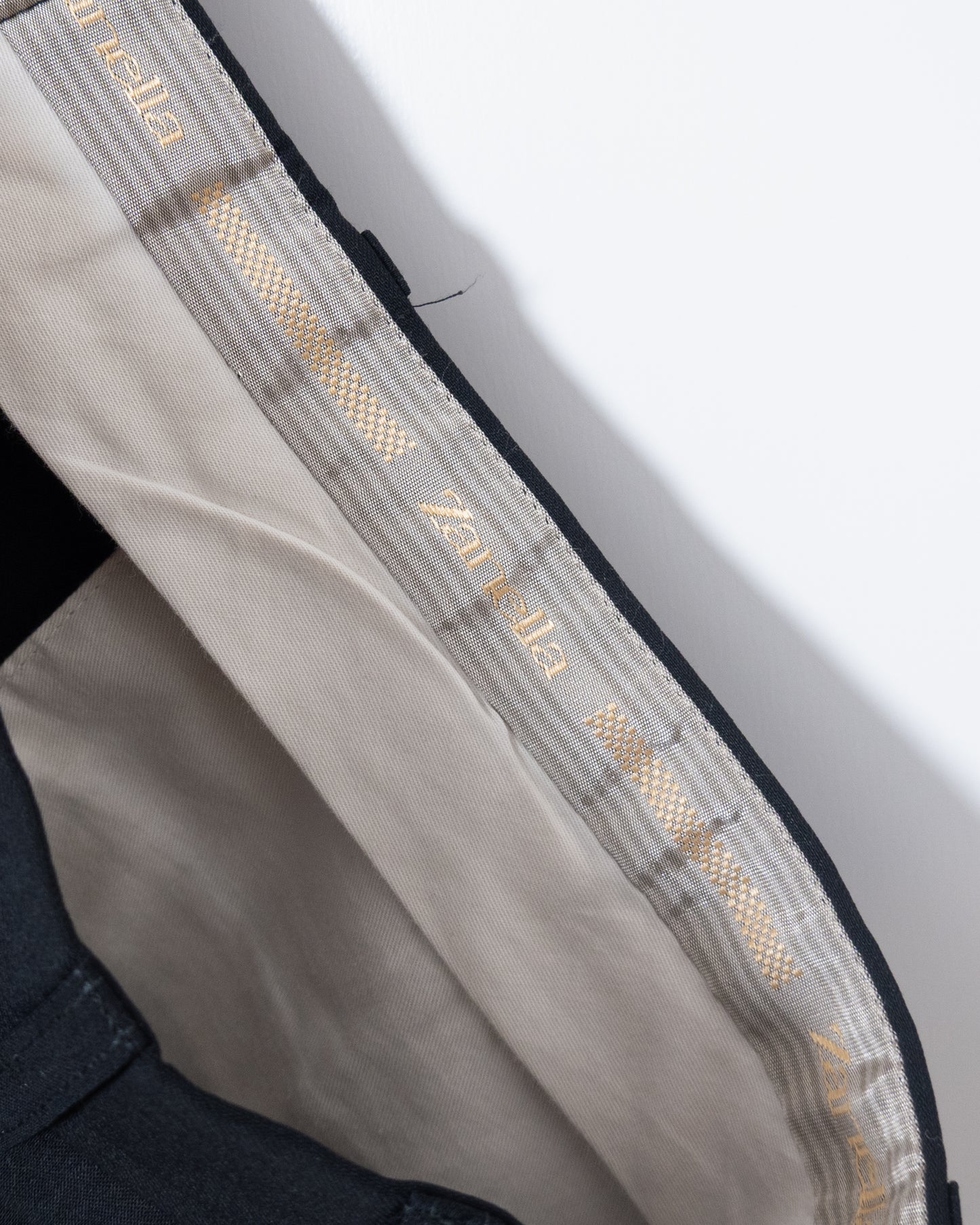 "Zanella" wool tuck slacks