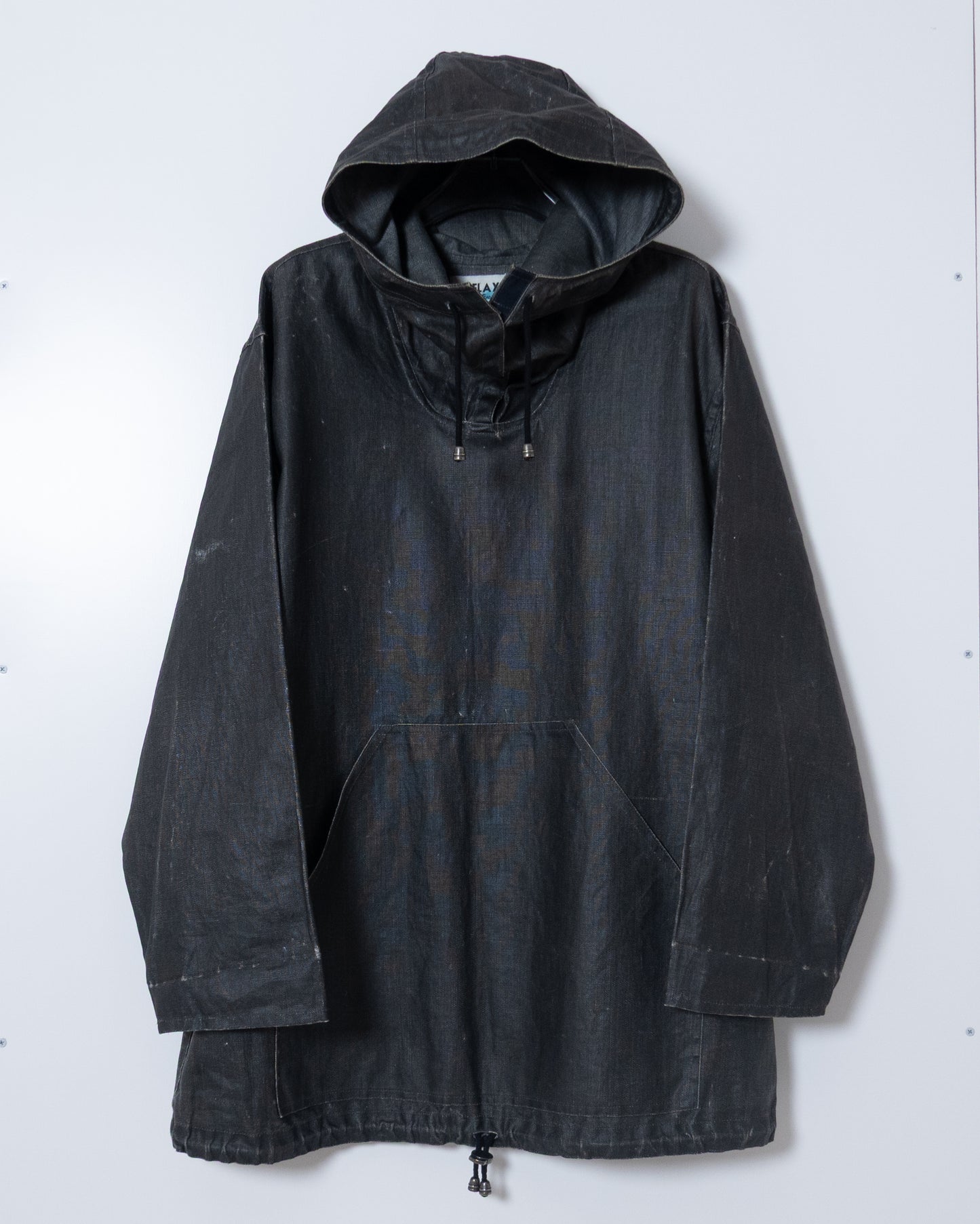 "FLAX" coating linen anorak parka
