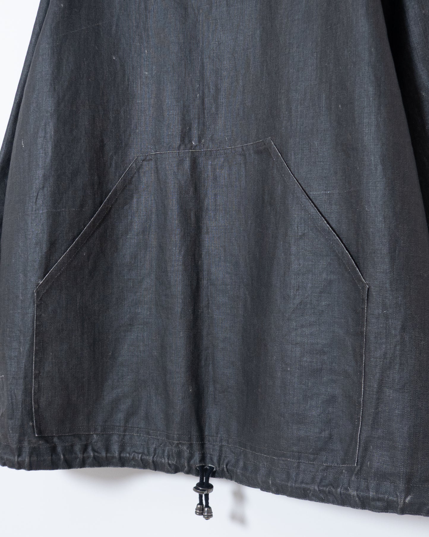 "FLAX" coating linen anorak parka