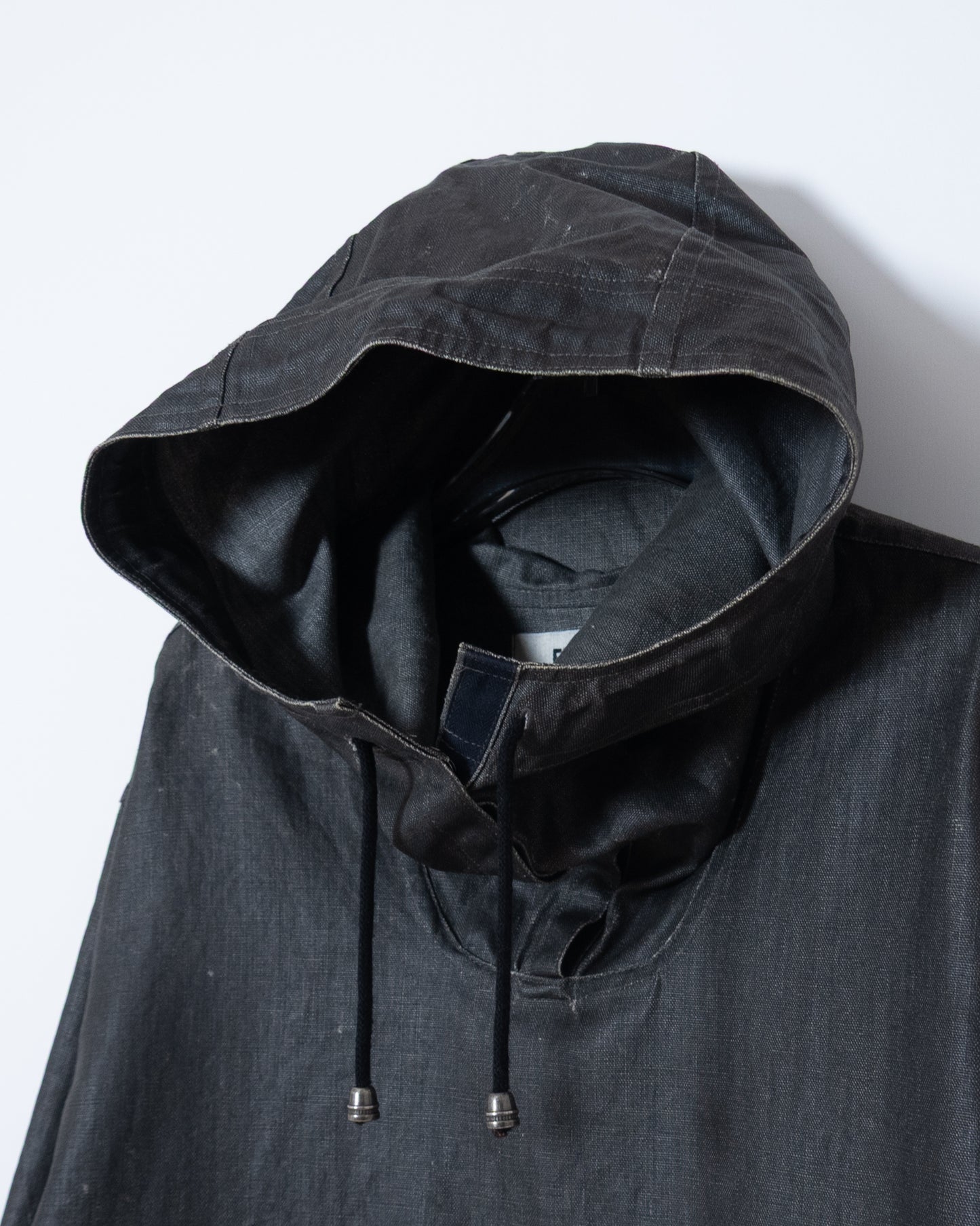 "FLAX" coating linen anorak parka