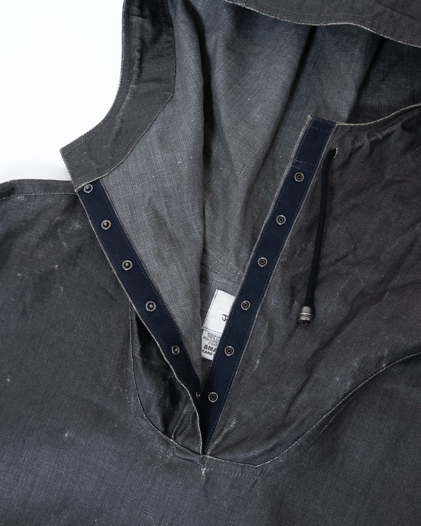 "FLAX" coating linen anorak parka