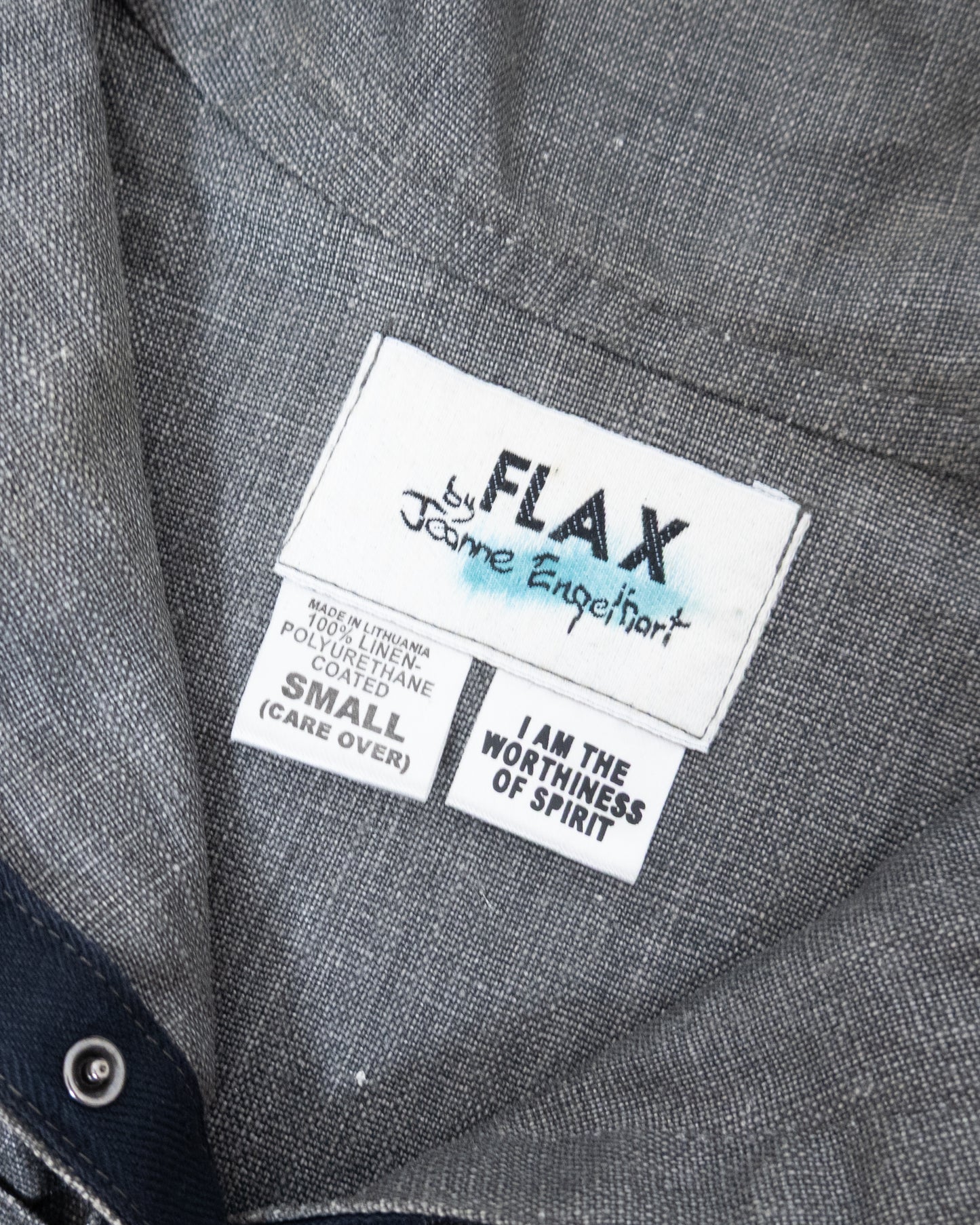 "FLAX" coating linen anorak parka