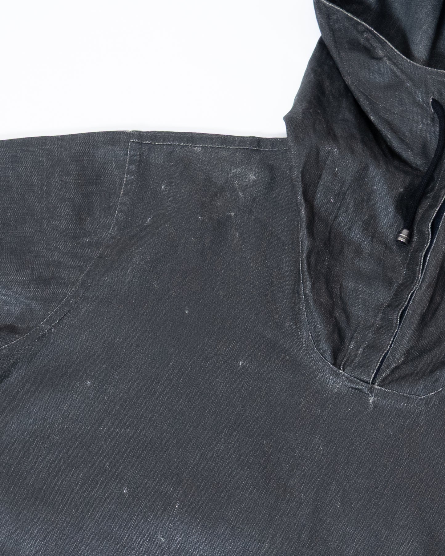 "FLAX" coating linen anorak parka