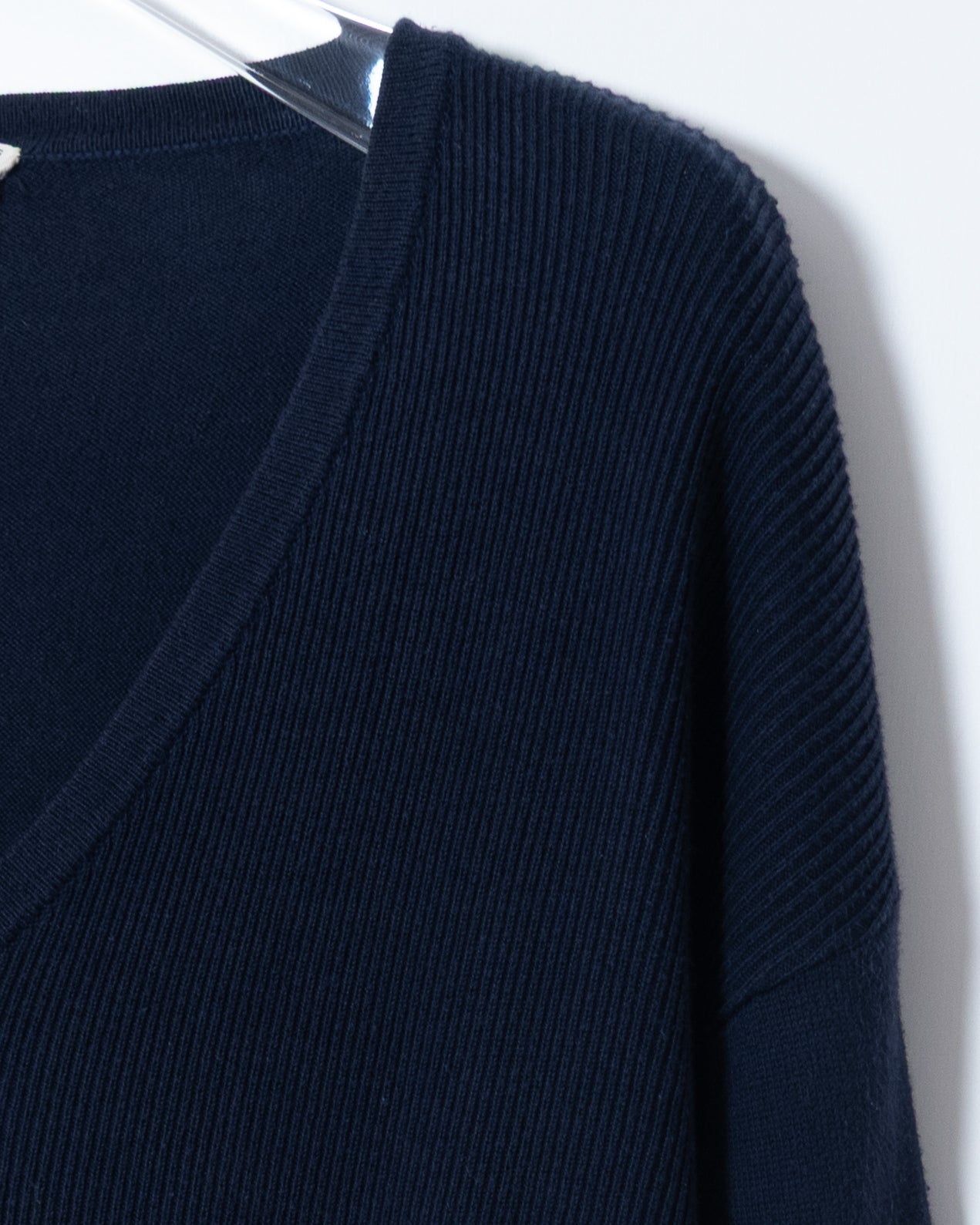 "GIORGIO ARMANI" switching v-neck cotton knit sweater