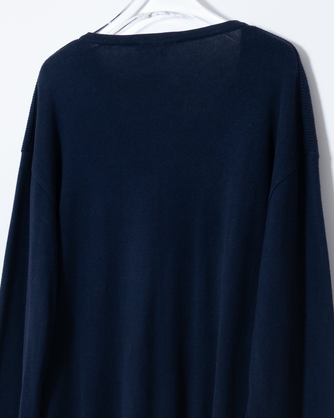 "GIORGIO ARMANI" switching v-neck cotton knit sweater