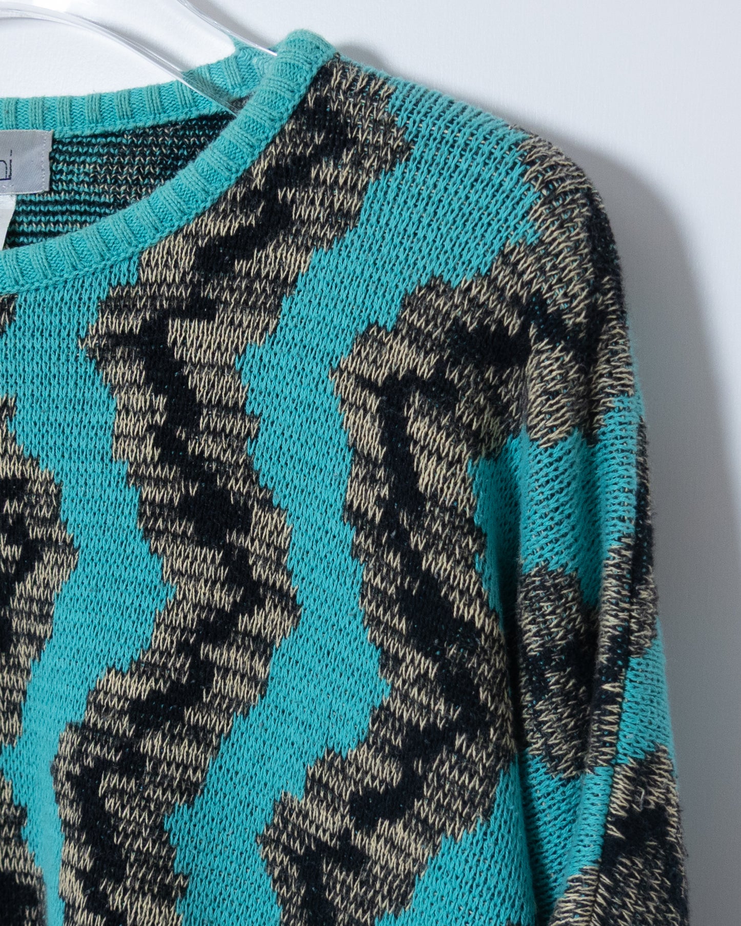 pattern cotton knitted sweater