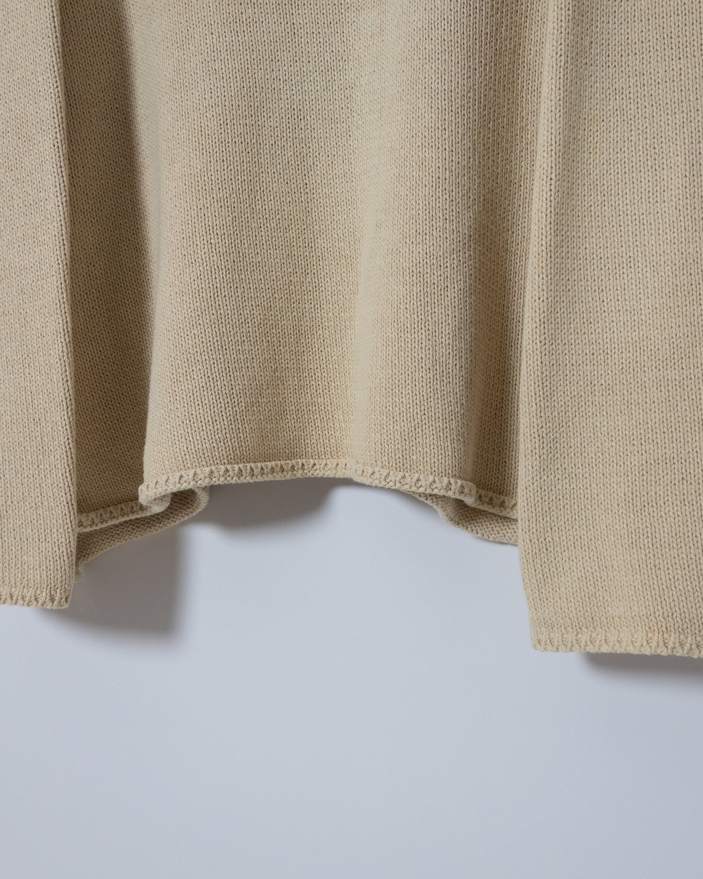 "DKNY" inside-out v-neck cotton knit sweater
