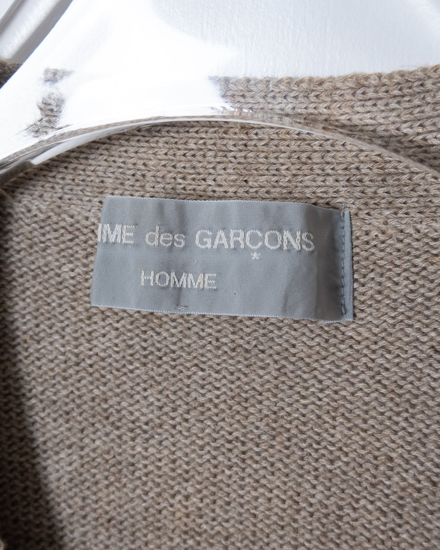 "COMME des GARCONS HOMME" cotton hemp knit cardigan