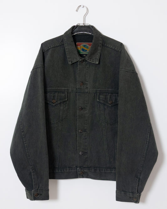 Deep green denim jacket