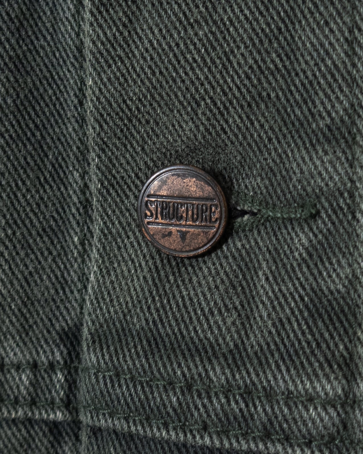 Deep green denim jacket