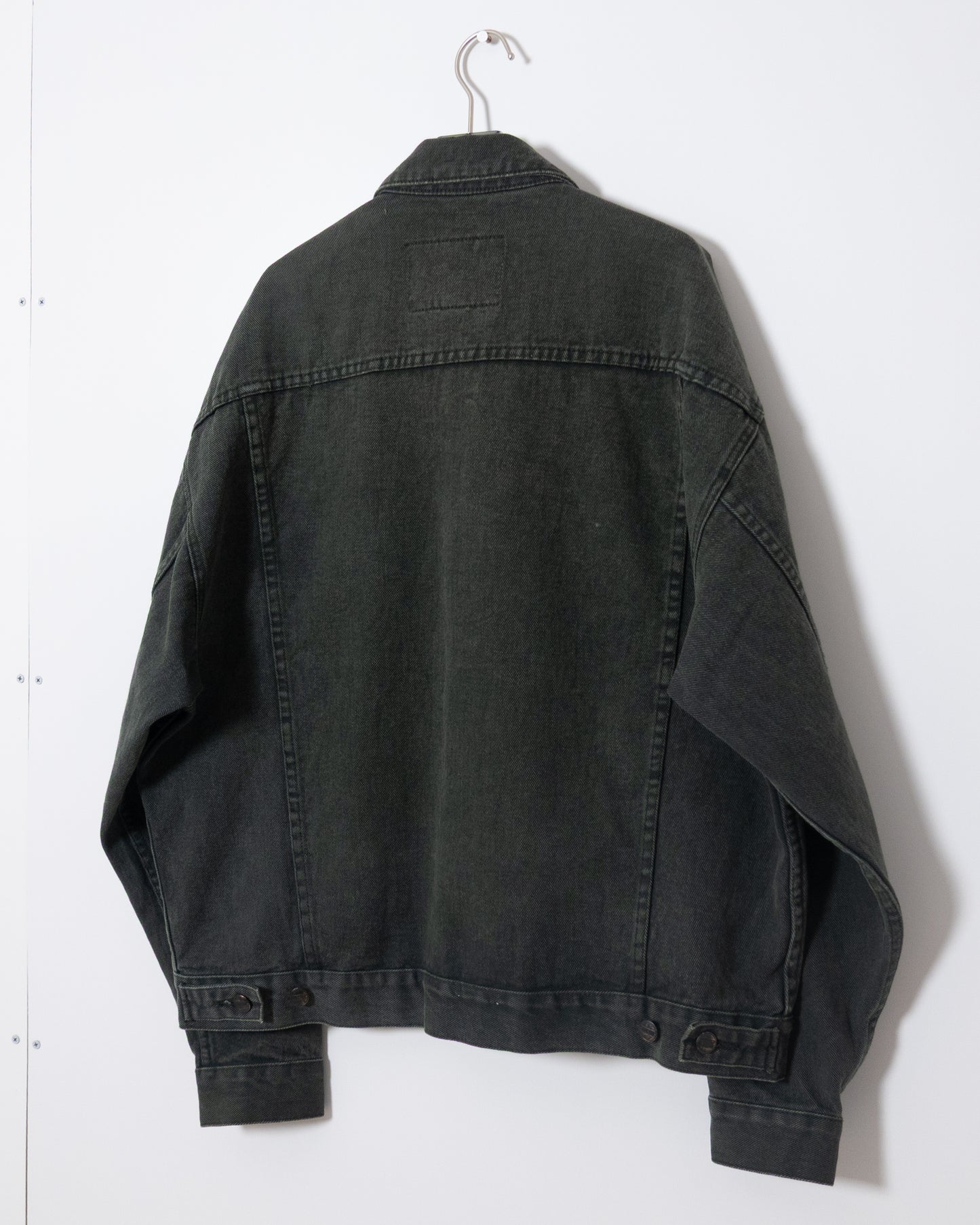 Deep green denim jacket