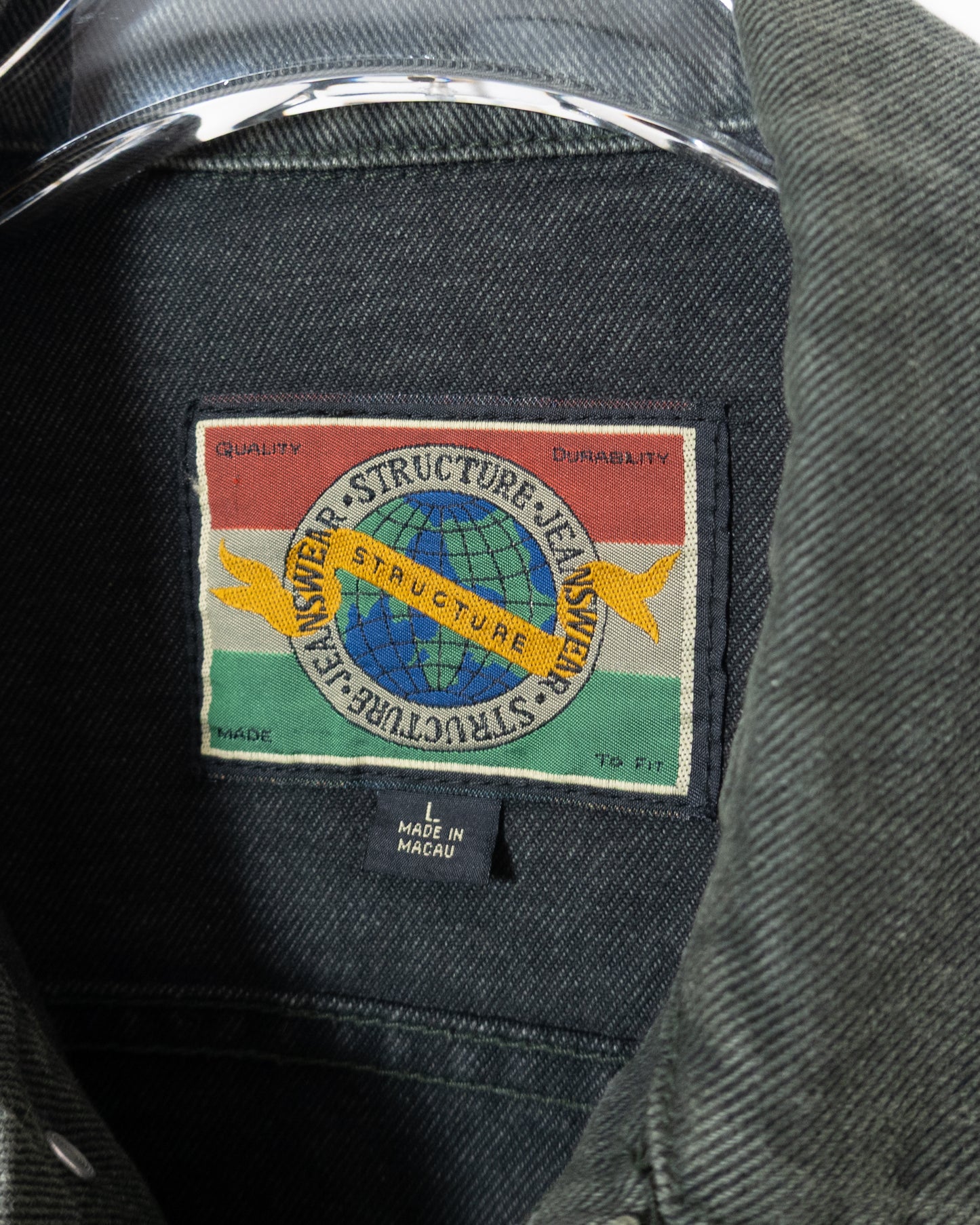 Deep green denim jacket