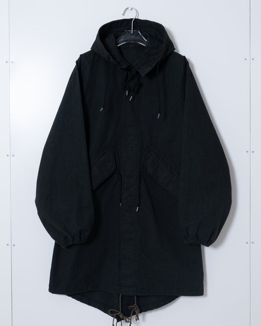 US Army After Dye Hooded Coat Black