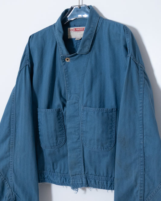 Vintage cutoff jumpsuit HBT work jacket