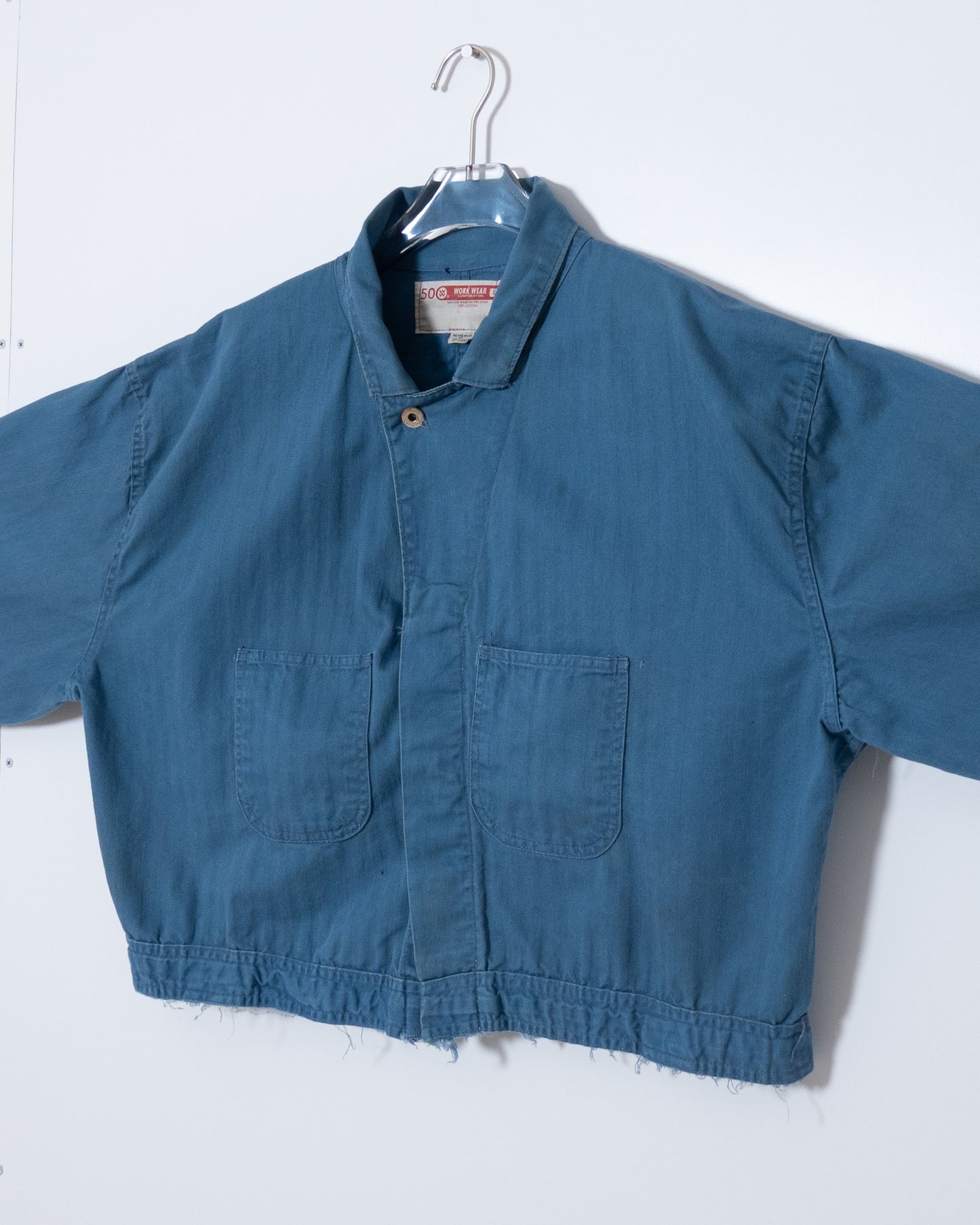 Vintage jump suit cut-off HBT work jacket