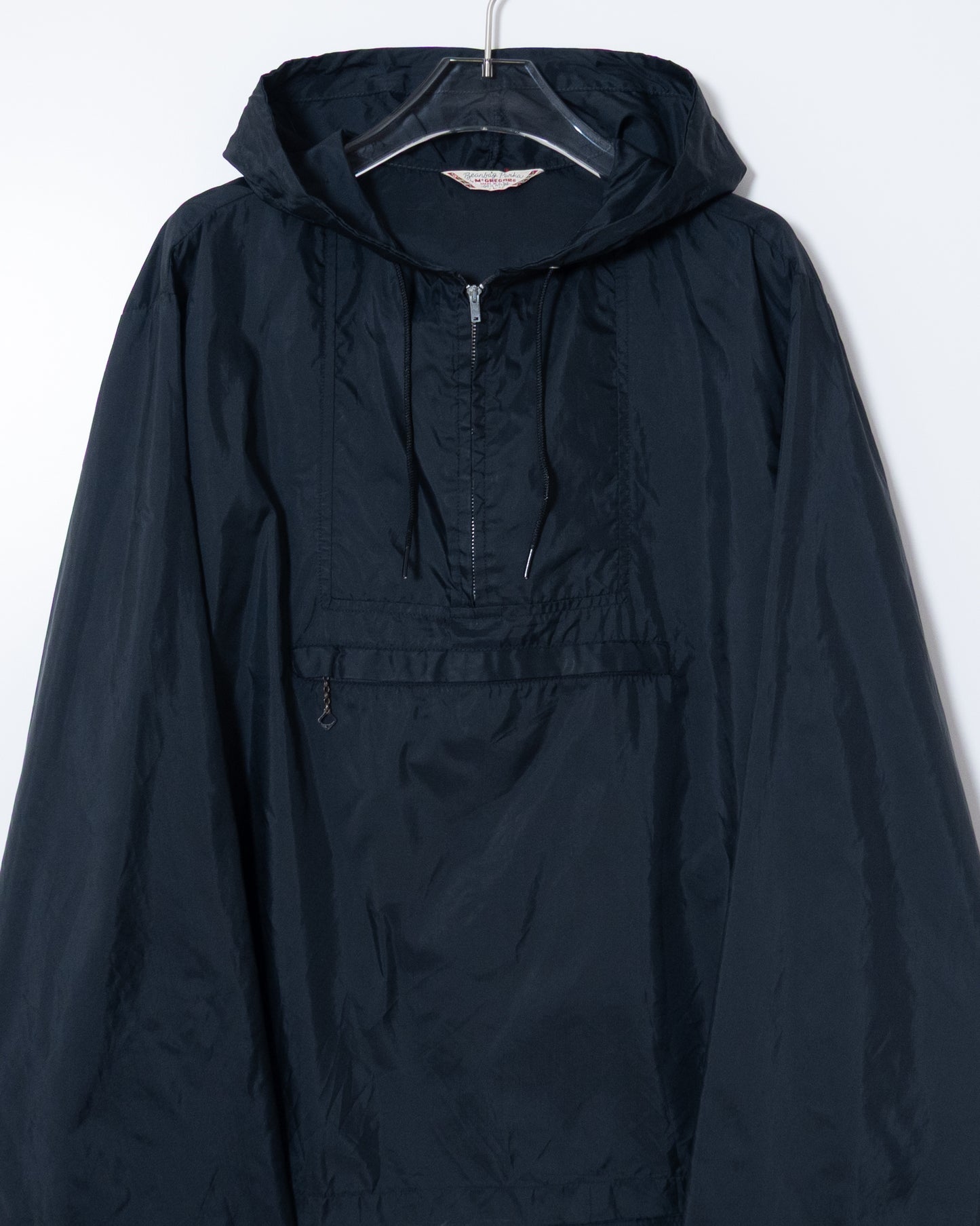 vintage "McGREGOR" half-zip nylon hooded jacket