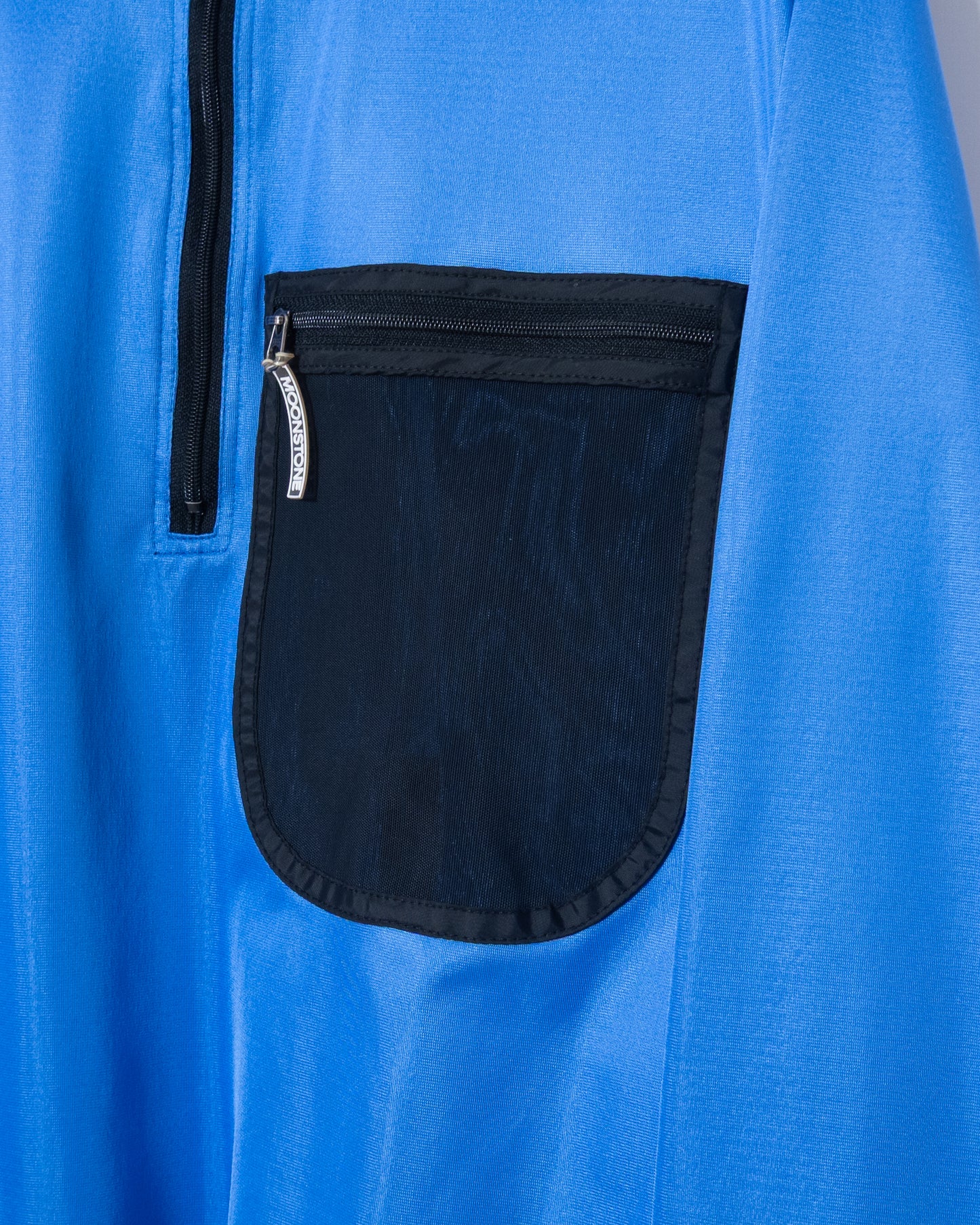 "MOON STONE" half-zip nylon pullover jacket
