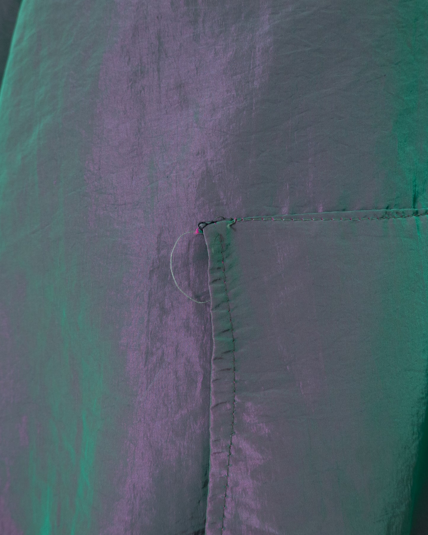 iridescent nylon half-zip pullover