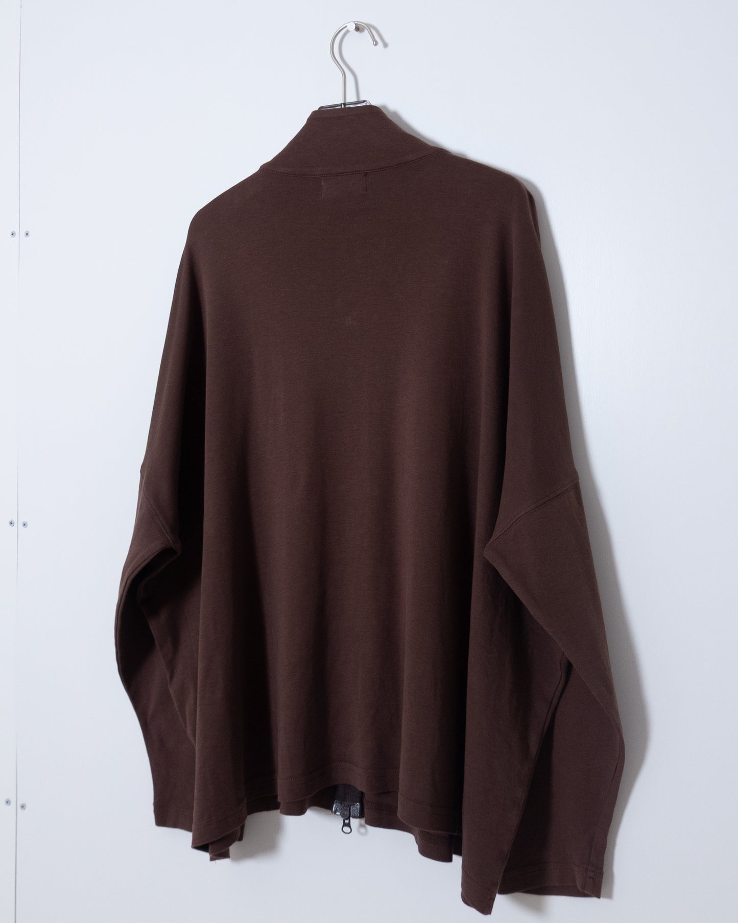 "Eskandar" wide silhouette pima cotton zip up jacket