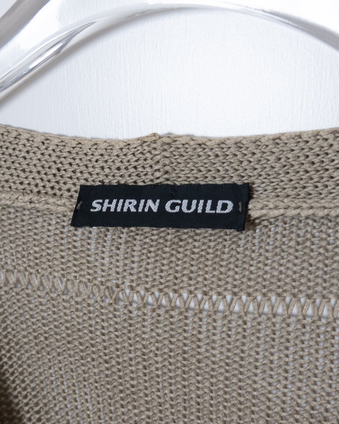 "SHIRIN GUILD" extra wide silhouette cotton knit cardigan