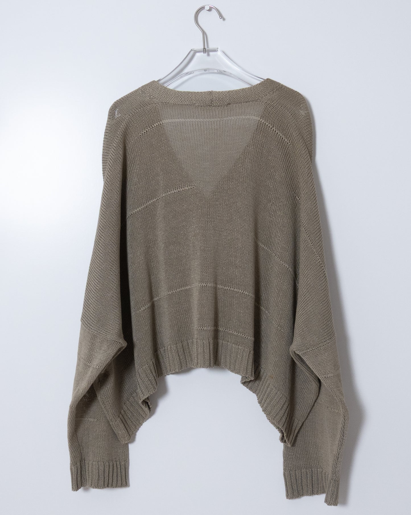 "SHIRIN GUILD" extra wide silhouette cotton knit cardigan