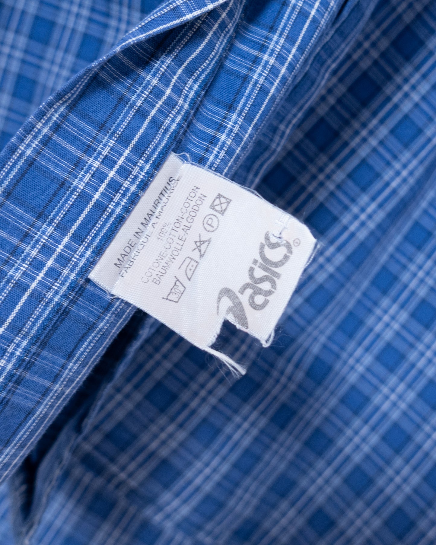 Euro "ASICS" plaid shirt