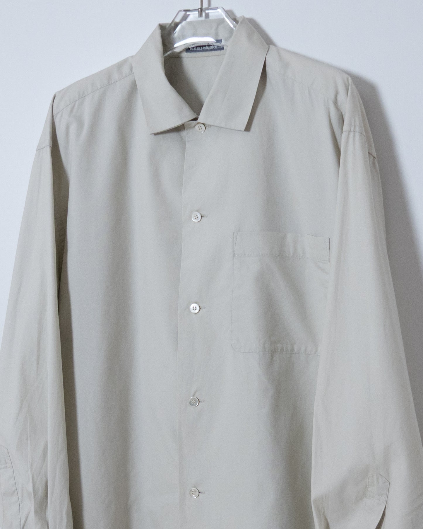 "ISSEY MIYAKE MEN" double-collar cotton shirt