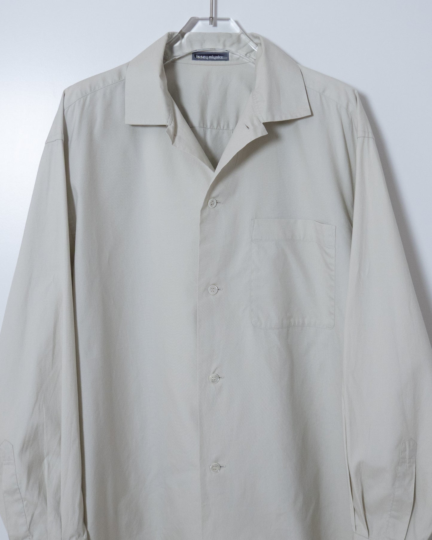 "ISSEY MIYAKE MEN" double-collar cotton shirt