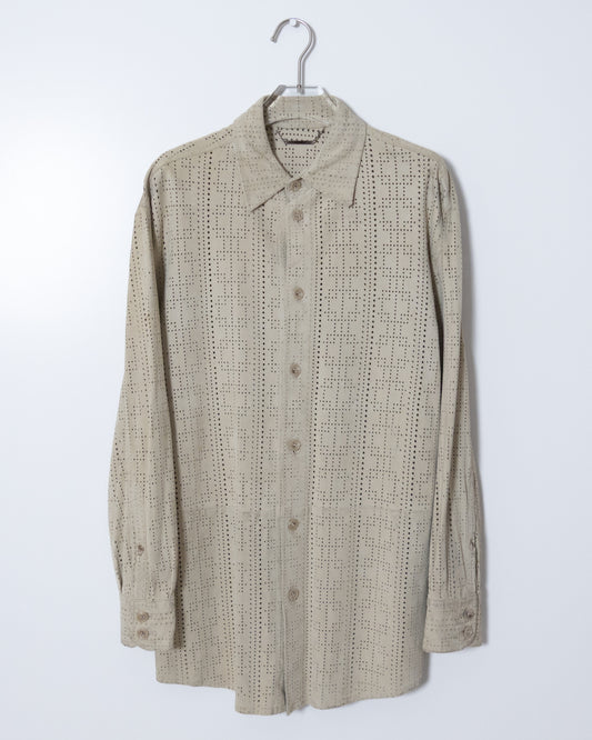 "GIANFRANCO FERRÉ" perforated suede shirt
