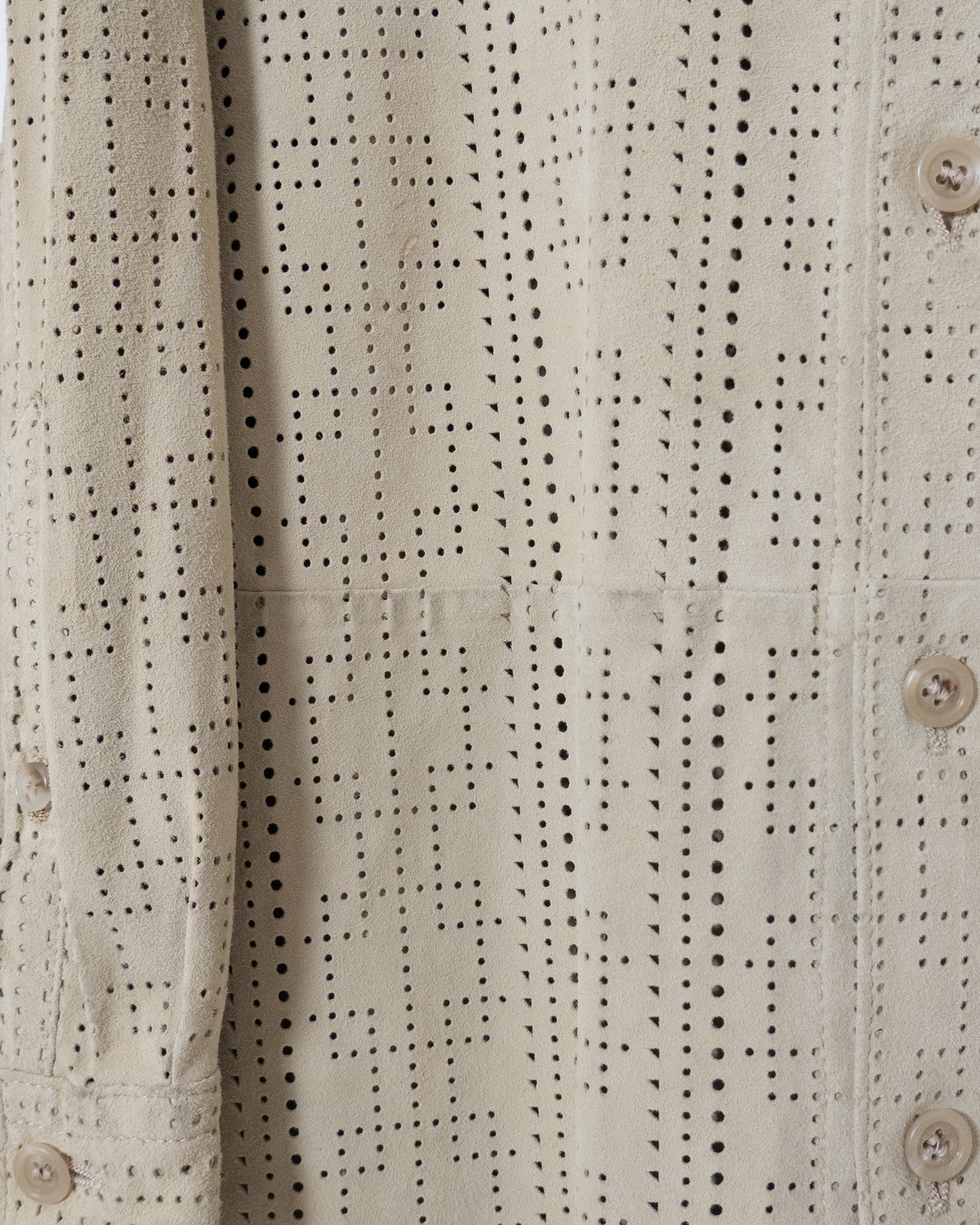 "GIANFRANCO FERRÉ" punched suede shirt