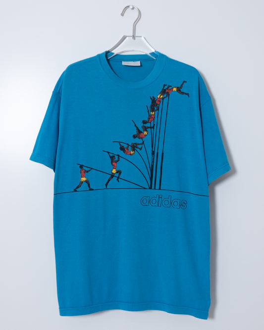 Euro "adidas" double-sided print T-shirt