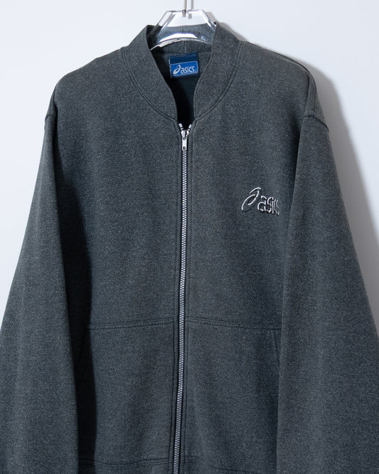 Euro "ASICS" bomber type zip up sweat