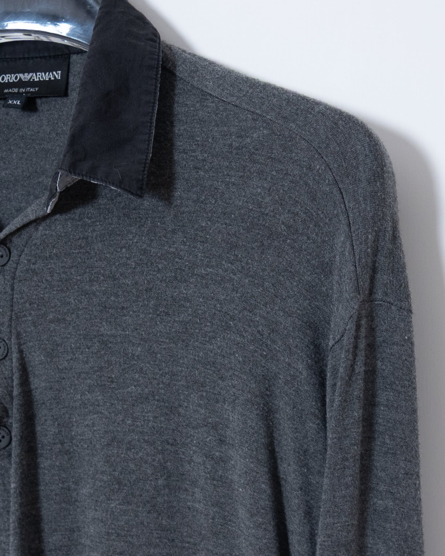 "EMPORIO ARMANI" cut and sew fabric L/S polo shirt