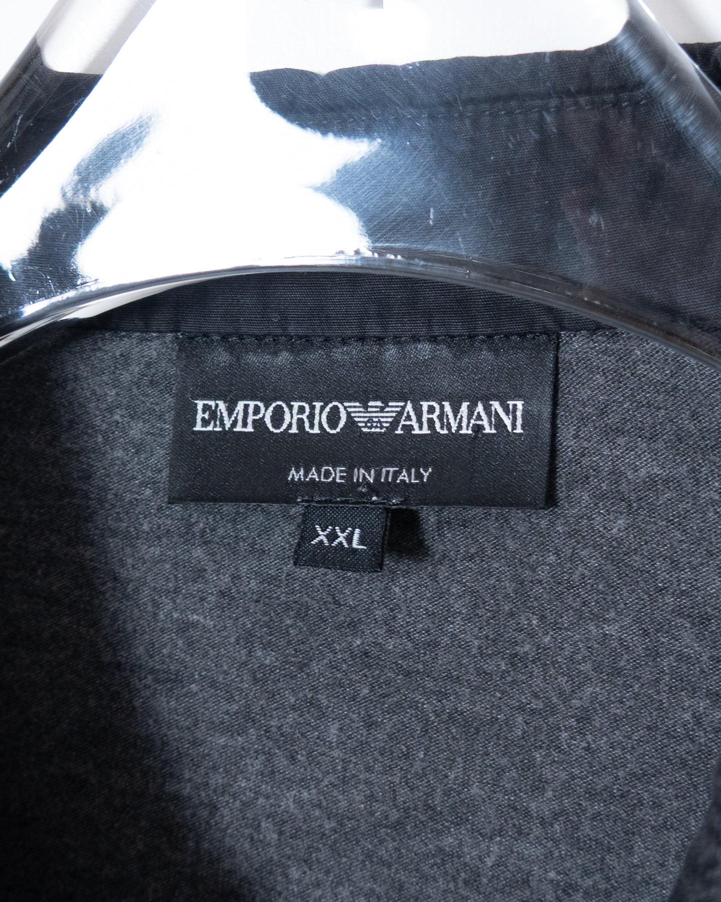 "EMPORIO ARMANI" cut and sew fabric L/S polo shirt